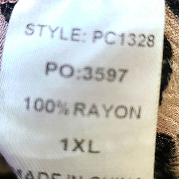 Gigio Plus Animal Print Faux Wrap Dress with Ruffles, Size 1X - Picture 11 of 11